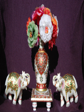 Marble Ganesha With Elephent In Araria