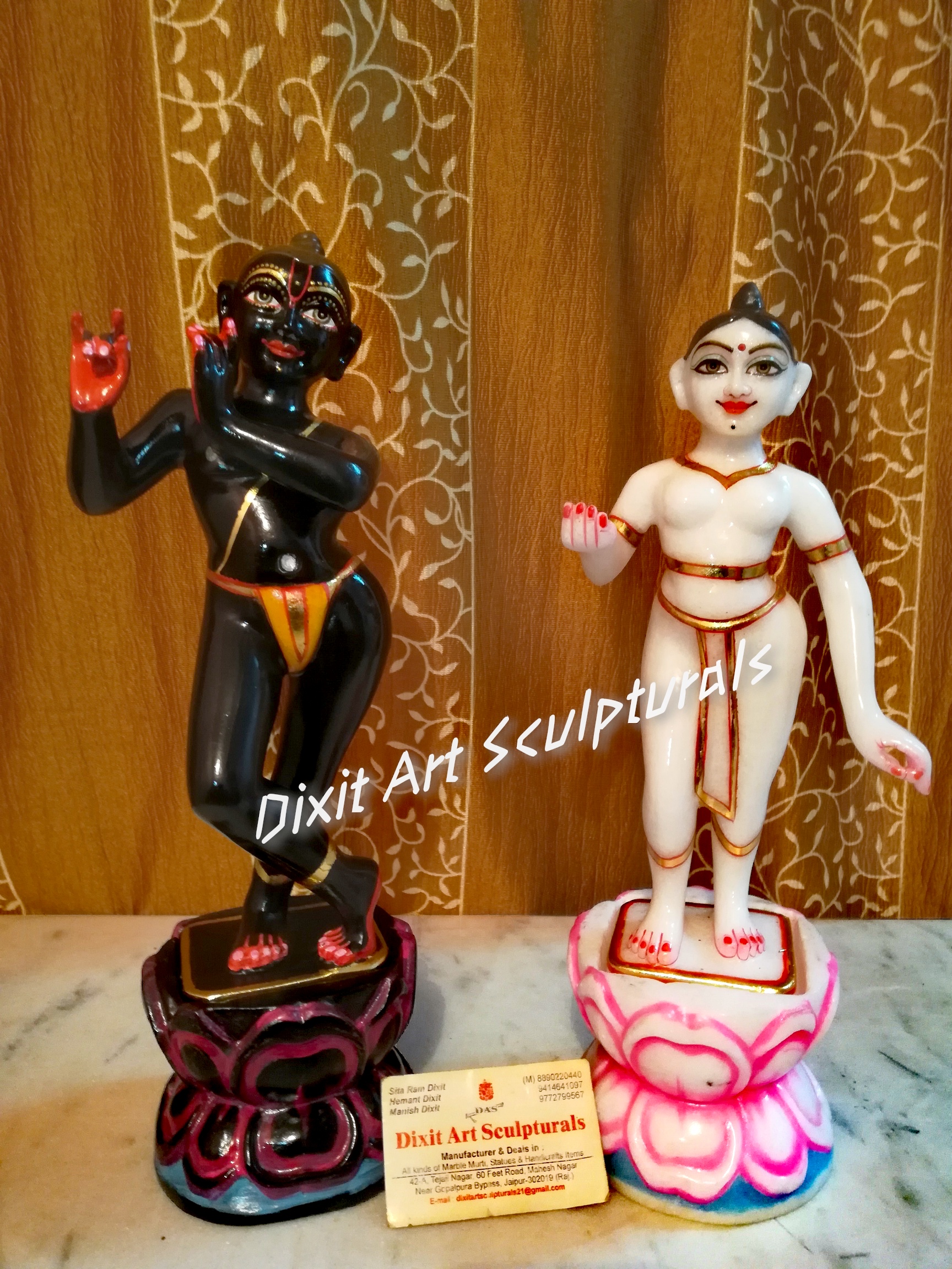  Black Marble Krishna And Radha In Lohit
