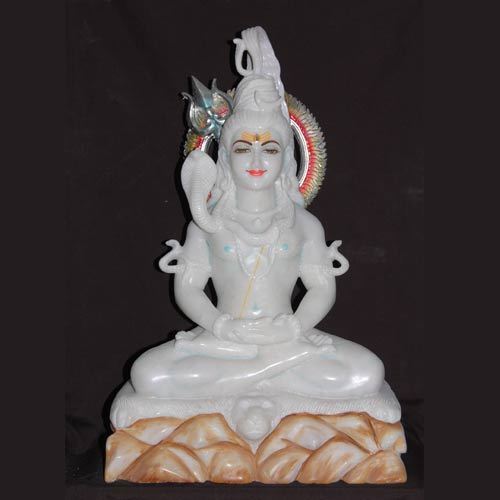 Marble Shiva Statue In Bijapur