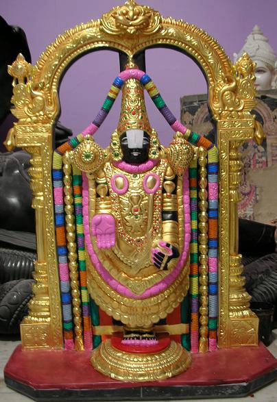 Golden Tirupati Bala Ji Moorti In Bijapur