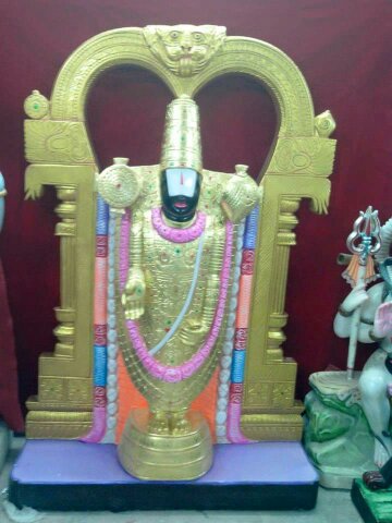 Black Marble Tirupati Bala Ji Murti In Lohit