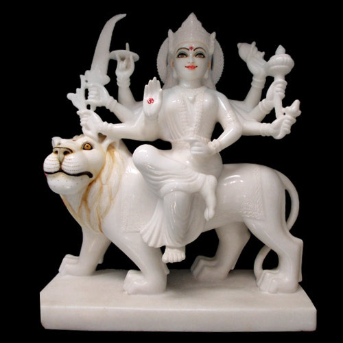 Marble Durga Mata In Lohit