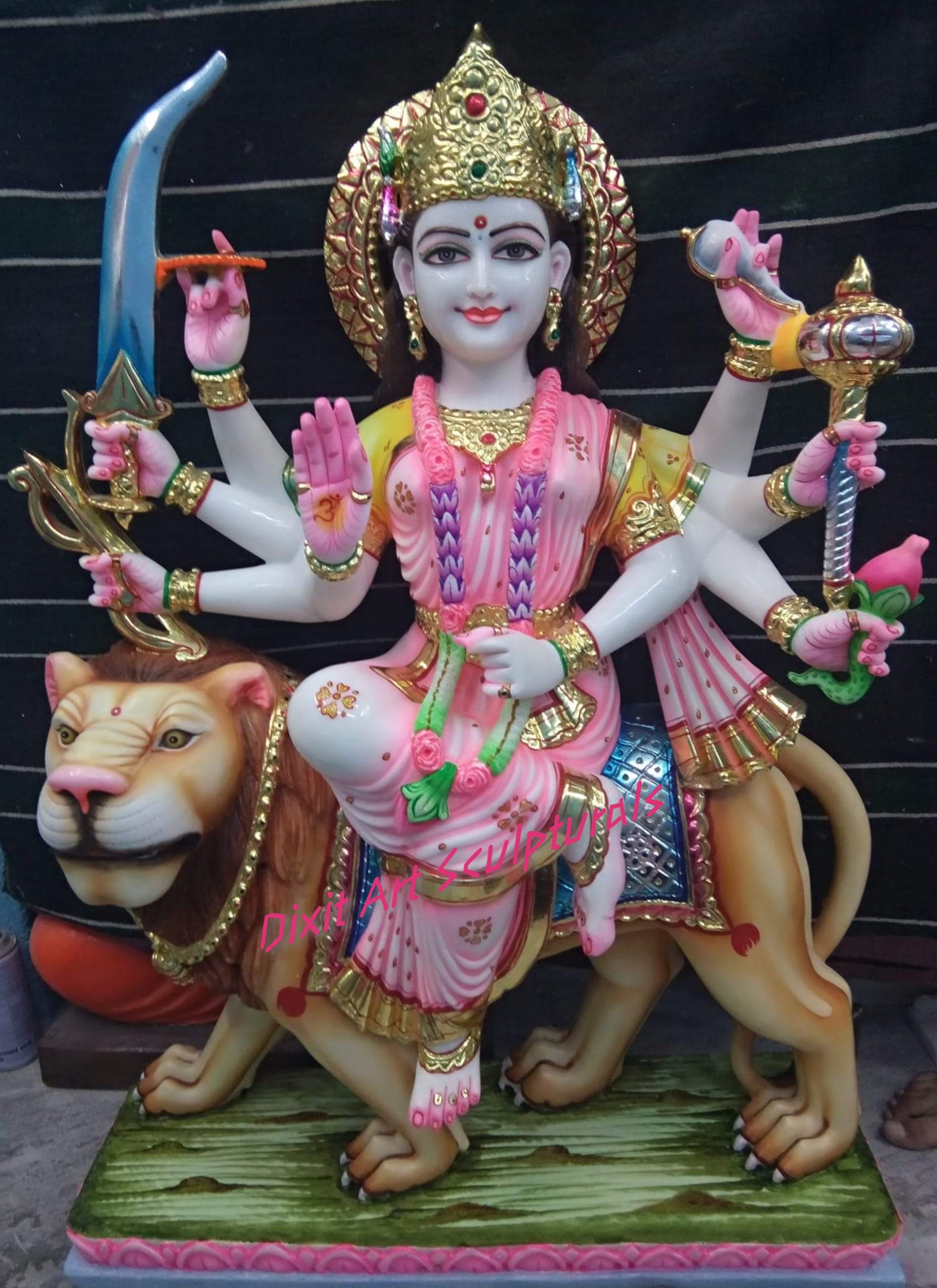Maa Durga Marble Murti In Lohit