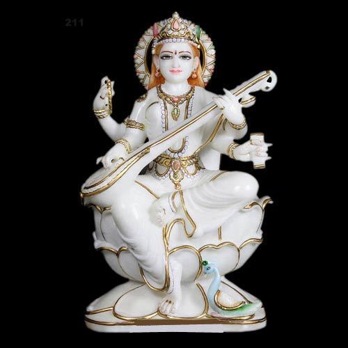  Marble Saraswati Mata Statue In Lohit