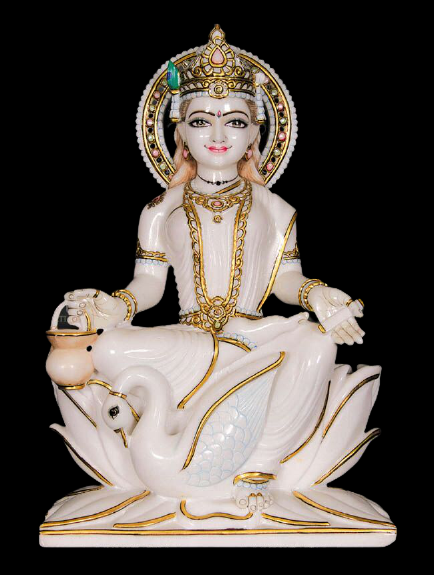 Marble Gayatri Mata Statue In Lohit