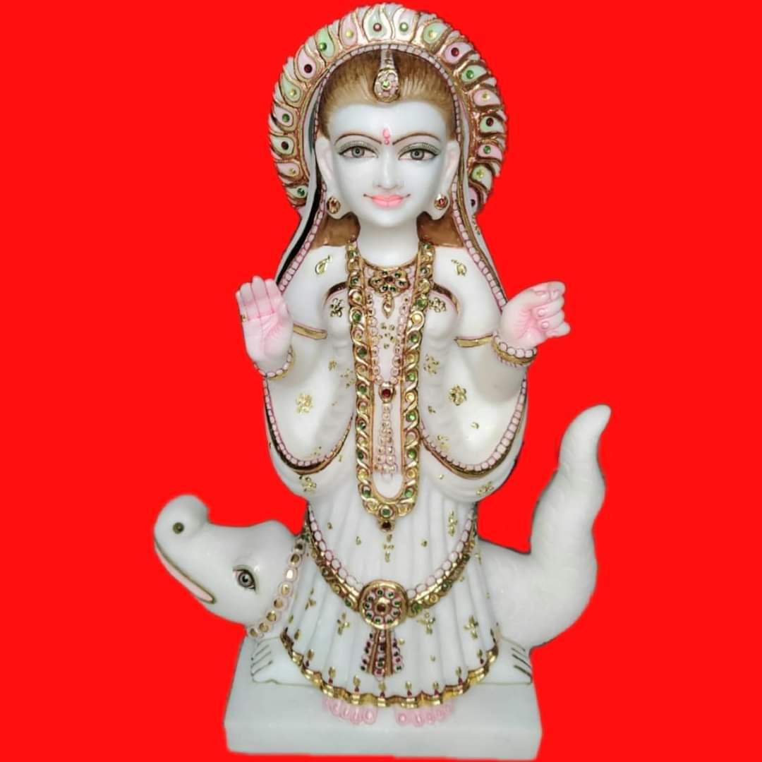 Marble Ganga Mata Statue In Lohit