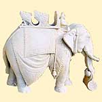 White Marble Elephent In Bijapur