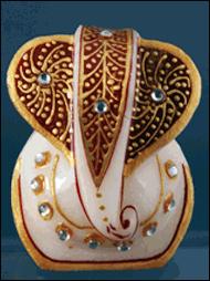  Marble Morden Art Car Board Ganesh Ji In Lohit