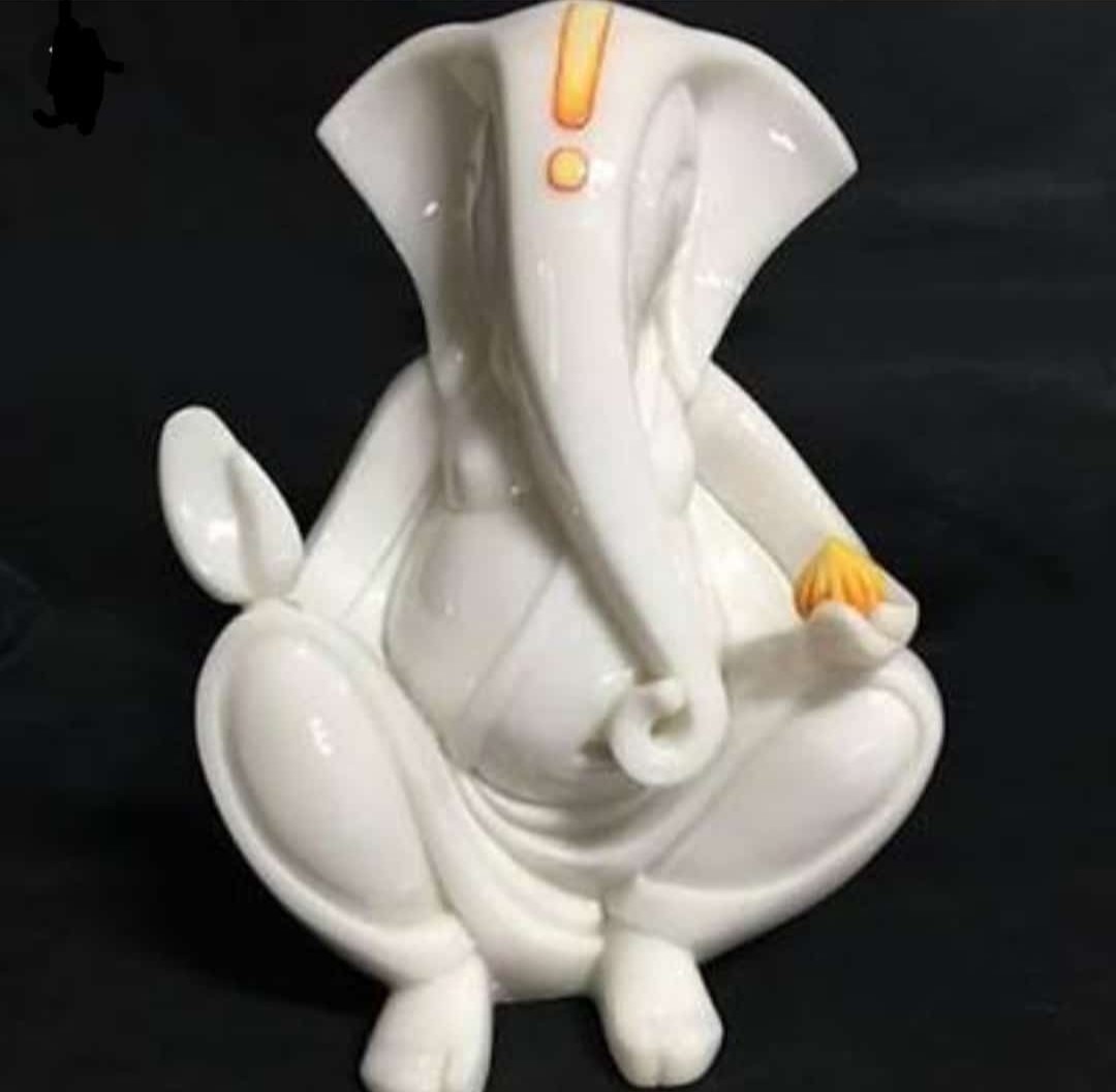 Marble Morden Art Ganesha In Lohit