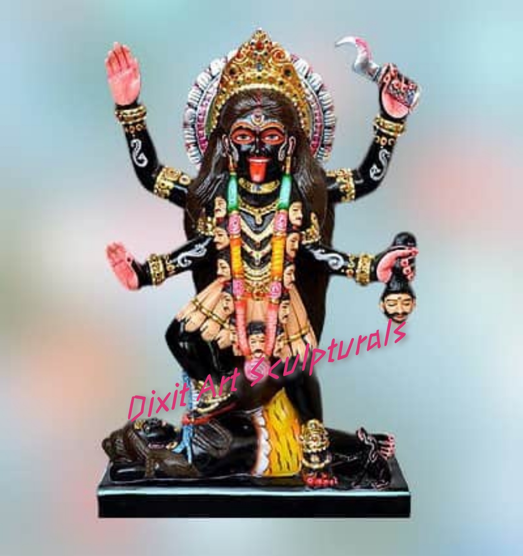 Black Marble Mata Kali Devi Morti In Panchmahal