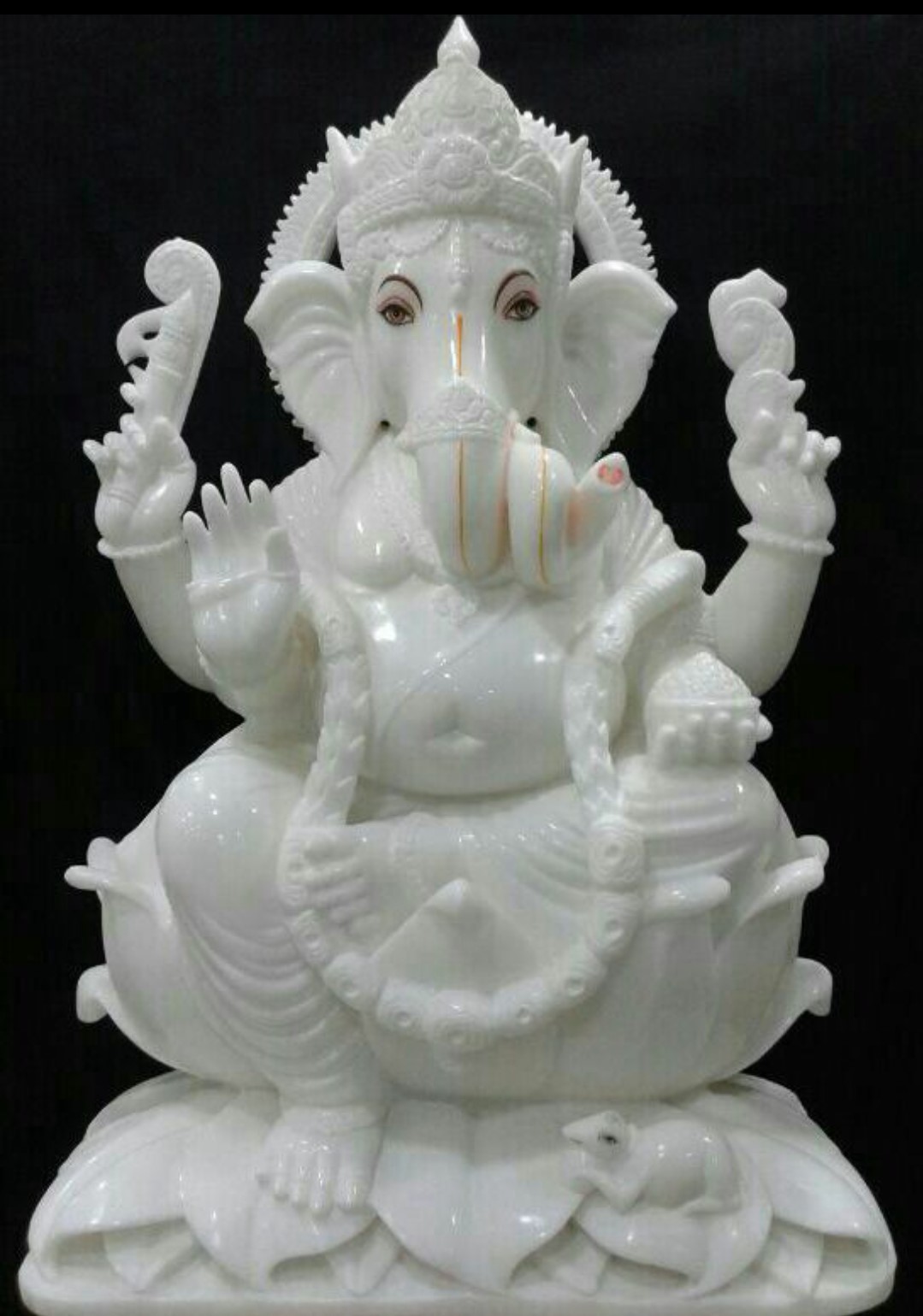 Marble Lord Ganesh Statue In Lohit