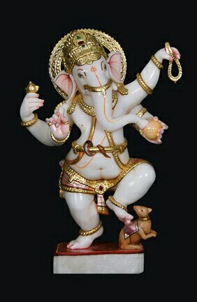 Marble Dancing Ganesha In Lohit