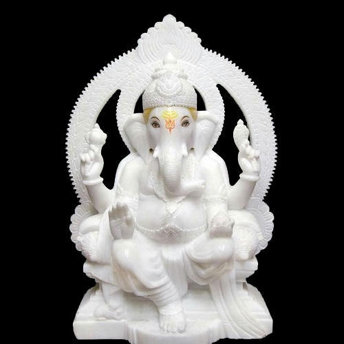 Marble Ganesh Statue In Lohit