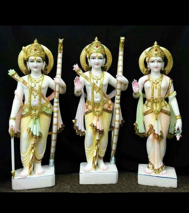 Marble Ram Sita And Laxman In Lohit