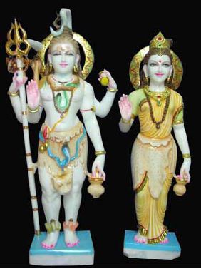 Marble Shvi Parvati Statue In Bijapur
