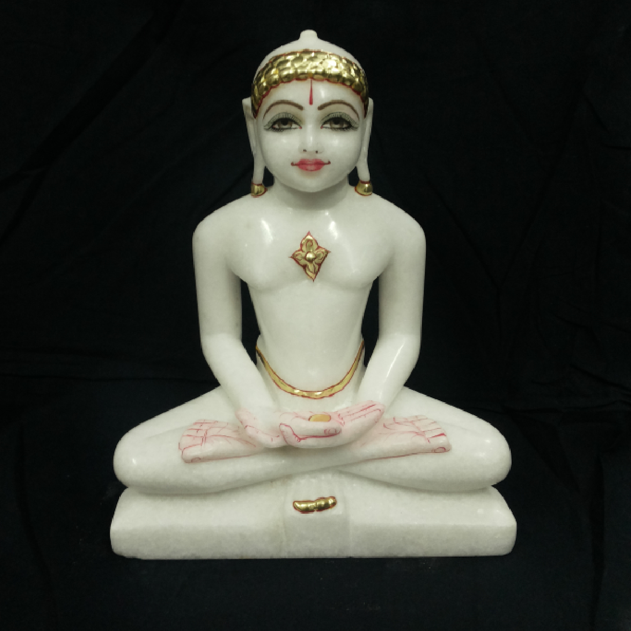 Marble Jain Mahaveer Ji Statue In Lohit